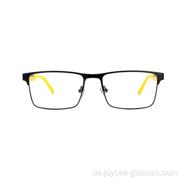 Günstige perfekte Qualität farbenfrohe Tempel Frühlingsscharniermetall Brillen Frames für Männer und Damen